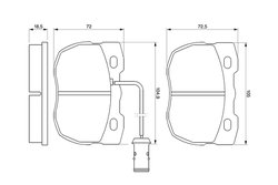 Set placute frana BOSCH 0 986 424 287