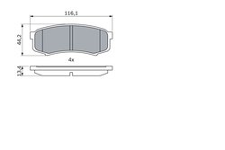 Set placute frana BOSCH 0 986 424 313