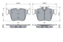 Set placute frana BOSCH 0 986 424 334