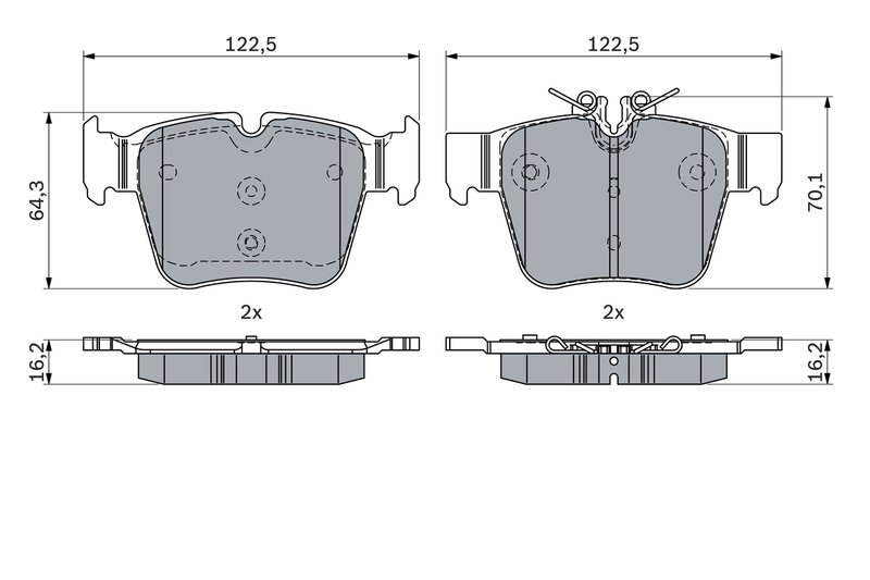 SET PLACUTE FRANA BOSCH 0 986 424 334 - Compatibil cu MERCEDES-BENZ