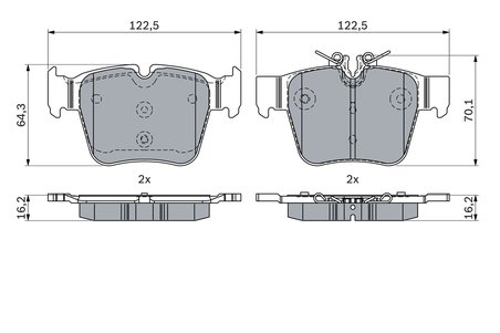 SET PLACUTE FRANA BOSCH 0 986 424 334 - Compatibil cu MERCEDES-BENZ