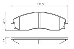 SET PLACUTE FRANA BOSCH 0 986 424 340 - Compatibil cu MITSUBISHI, NISSAN