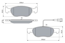 Set placute frana BOSCH 0 986 424 362