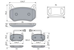 Set placute frana BOSCH 0 986 424 384
