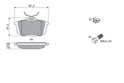 Set placute frana BOSCH 0 986 424 427