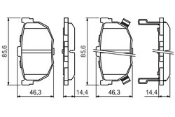 Set placute frana BOSCH 0 986 424 418