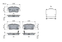Set placute frana BOSCH 0 986 424 430