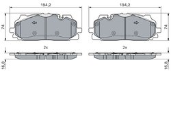 Set placute frana BOSCH 0 986 424 429