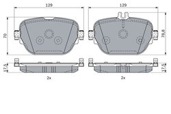 Set placute frana BOSCH 0 986 424 439