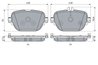 Set placute frana BOSCH 0 986 424 439
