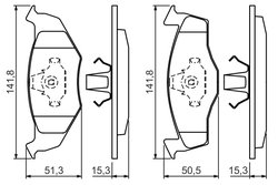 Set placute frana BOSCH 0 986 424 449