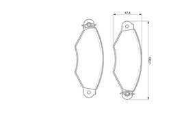 Set placute frana BOSCH 0 986 424 453