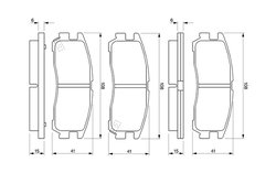 Set placute frana BOSCH 0 986 424 467