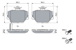 SET PLACUTE FRANA BOSCH 0 986 424 471 - Compatibil cu SMART