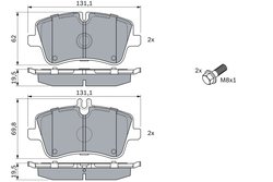 Set placute frana BOSCH 0 986 424 517