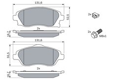 SET PLACUTE FRANA BOSCH 0 986 424 527 - Compatibil cu HOLDEN, OPEL, VAUXHALL