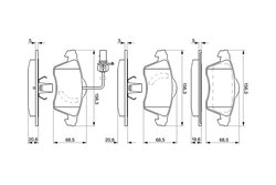 SET PLACUTE FRANA BOSCH 0 986 424 537 - Compatibil cu VW