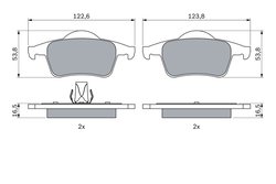 SET PLACUTE FRANA BOSCH 0 986 424 539 - Compatibil cu VOLVO