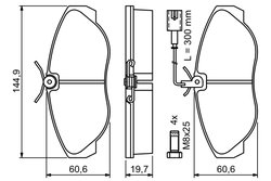 SET PLACUTE FRANA BOSCH 0 986 424 556 - Compatibil cu CITROEN, FIAT