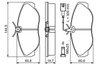 SET PLACUTE FRANA BOSCH 0 986 424 556 - Compatibil cu CITROEN, FIAT