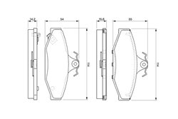 SET PLACUTE FRANA BOSCH 0 986 424 561 - Compatibil cu DAEWOO, SSANGYONG
