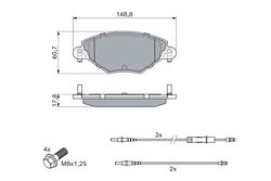 Set placute frana BOSCH 0 986 424 582