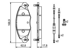 Set placute frana BOSCH 0 986 424 581