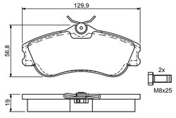 SET PLACUTE FRANA BOSCH 0 986 424 583 - Compatibil cu CITROEN, PEUGEOT