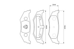 Set placute frana BOSCH 0 986 424 585