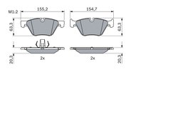 Set placute frana BOSCH 0 986 424 621
