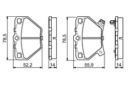 Set placute frana BOSCH 0 986 424 630