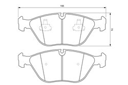 SET PLACUTE FRANA BOSCH 0 986 424 649 - Compatibil cu AUDI, BMW, CHRYSLER, MERCEDES-BENZ, VW