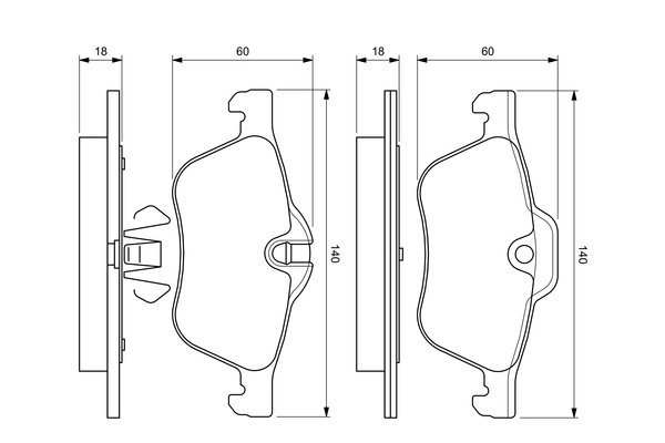 Set placute frana BOSCH 0 986 424 652