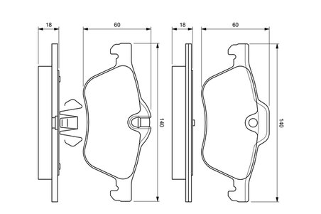 Set placute frana BOSCH 0 986 424 652