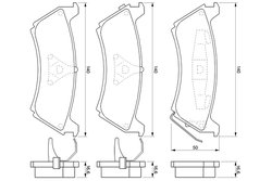 Set placute frana BOSCH 0 986 424 648