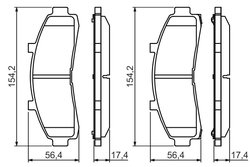 SET PLACUTE FRANA BOSCH 0 986 424 656 - Compatibil cu FORD USA, MAZDA