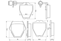 Set placute frana BOSCH 0 986 424 689