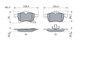 SET PLACUTE FRANA BOSCH 0 986 424 707 - Compatibil cu CHEVROLET, HOLDEN, OPEL, VAUXHALL