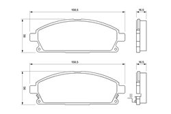 SET PLACUTE FRANA BOSCH 0 986 424 715 - Compatibil cu HONDA, NISSAN