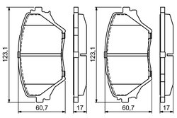 SET PLACUTE FRANA BOSCH 0 986 424 719 - Compatibil cu TOYOTA