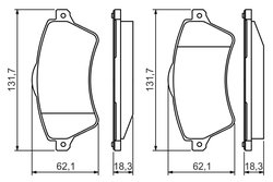 SET PLACUTE FRANA BOSCH 0 986 424 721 - Compatibil cu LAND ROVER