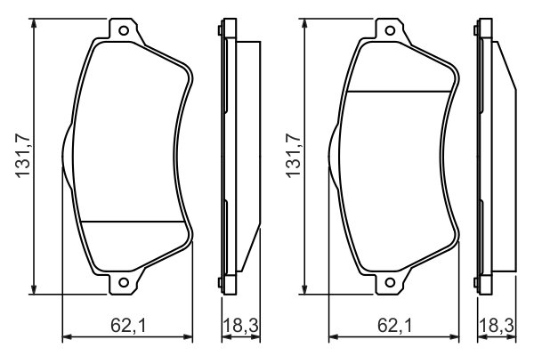 Set placute frana BOSCH 0 986 424 721