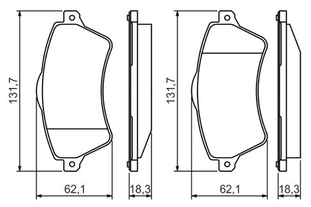 Set placute frana BOSCH 0 986 424 721
