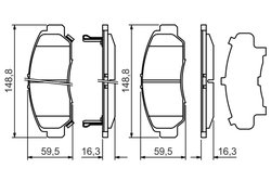 Set placute frana BOSCH 0 986 424 722