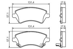 Set placute frana BOSCH 0 986 424 735