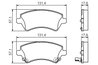 Set placute frana BOSCH 0 986 424 735
