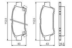 Set placute frana BOSCH 0 986 424 762