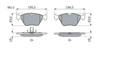 SET PLACUTE FRANA BOSCH 0 986 424 767 - Compatibil cu BMW, MG, ROVER