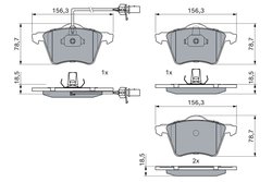 SET PLACUTE FRANA BOSCH 0 986 424 780 - Compatibil cu FORD, SEAT, VW