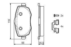 Set placute frana BOSCH 0 986 424 792
